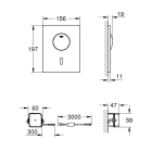 Панель смыва для унитаза GROHE Tectron Skate, 1 режим, хром (37419000)