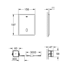 Панель смыва для унитаза GROHE Tectron Skate, 1 режим, нержавеющая сталь (38698SD1)