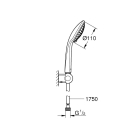 Душевой набор GROHE Euphoria 110 Champagne, 3 режима, 1750 мм, 17 л/мин, хром (27355000)