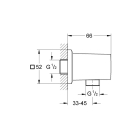 Подключение для душевого шланга GROHE Allure Brilliant, темный графит матовый (27707AL0)