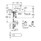 Кран для раковины GROHE Euroeco Cosmopolitan E инфракрасный, без функции смешивания, хром (36271000)