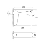 Кран для раковины GROHE Euroeco Cosmopolitan E инфракрасный, без функции смешивания, хром (36274000)