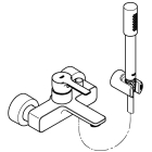 Смеситель для ванны GROHE Lineare с душевым гарнитуром, хром (33850001)