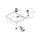 Мойка GROHE K700U с одной чашей, 610 x 460 мм, серый гранит (31655AT0)