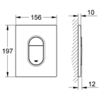 Панель смыва для унитаза GROHE Arena Cosmopolitan, 3 режима, черный глянцевый (38844KV0)