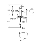 Смеситель для раковины GROHE Eurosmart, M-size, хром (2339430E)