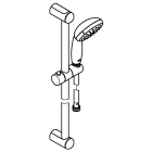 Душевой гарнитур GROHE Tempesta 100, 2 режима струи, душевая штанга 600 мм, 5,7 л/мин, хром/белый (2759810E)