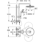 Душевая система GROHE Tempesta System 250 с термостатом для душа, черный (266702431)