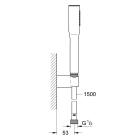 Душевой набор GROHE Euphoria Cosmopolitan, 1 режим, 1500 мм, 9,5 л/мин, хром (27369000)