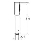 Ручной душ GROHE Euphoria Cosmopolitan Stick, 9,5 л/мин, 1 режим, хром (27400000)