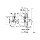 Смеситель для ванны GROHE BauFlow в комплекте с монтажной , хром (29045000)