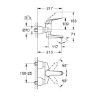 Смеситель для раковины GROHE Euroeco Special, хром (32771000)