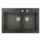 Мойка GROHE K700 с двумя чашами, 838 x 559 мм, серый гранит (31657AT0)