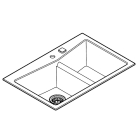 Мойка GROHE K700 с двумя чашами, 838 x 559 мм, серый гранит (31657AT0)