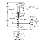 Смеситель для раковины GROHE Essence с донным клапаном, M-size, хром (24173001)