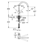 Смеситель для кухни GROHE Flair, хром (32452000)