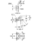Смеситель для ванны GROHE Eurosmart, хром (33302003)