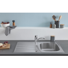 Мойка GROHE K200 45-S 86/50 1.0 с корзинчатым вентилем, нержавеющая сталь (31552SD1)