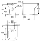 Унитаз напольный приставной безободковый GROHE Bau Edge, альпин-белый (39810000)