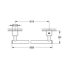 Держатель для полотенца GROHE Atrio New одинарный, холодный рассвет глянец (40309GL3)