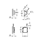 Электронный запорный вентиль для посудомоечной машины GROHE, питание от батарейки, хром (40402000)