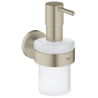 Дозатор жидкого мыла с держателем GROHE Essentials, никель матовый (40448EN1)