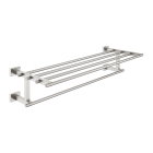 Полка для полотенец с дополнительной горизонтальной штангой GROHE Essentials Cube, 600 мм, суперсталь (40512DC1)