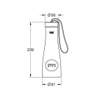 Бутылка для воды из нержавеющей стали GROHE Blue, холодный рассвет матовый (40848GN0)