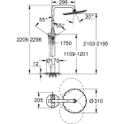 Душевая система GROHE Essence New со смесителем для душа, суперсталь (23741DC1)