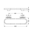 Держатель для полотенца GROHE Selection, 800 мм, теплый закат глянец (41058DA0)