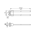 Держатель для полотенца GROHE Selection, двойной, поворотный, никель глянец (41063BE0)