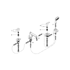 Смеситель для ванны GROHE BauEdge, хром (2512000A)
