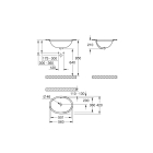 Раковина встраиваемая GROHE Bau Ceramic Universal 55 см, альпин-белый (39423000)