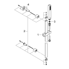 Душевой гарнитур GROHE Euphoria Cube Stick, 1 режим струи, душевая штанга 900 мм, 15 л/мин, хром (27700000)