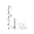 Смеситель для раковины GROHE BauLoop с донным клапаном, хром (23335000)