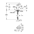 Смеситель для раковины GROHE BauLoop, хром (23336000)