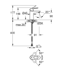 Смеситель для раковины GROHE BauLoop, S-size, хром (23337000)