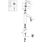 Смеситель для раковины GROHE Wave, хром (23585001)