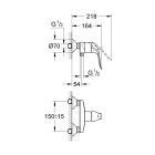 Смеситель для душа GROHE Euroeco Special, хром (32780000)