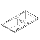 Мойка GROHE K700 с двумя чашами, 900 x 500 мм, серый гранит (31658AT0)