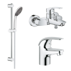 Комплект смесителей GROHE Eurosmart с душевым гарнитуром, хром (NB0077/S)