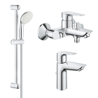 Комплект смесителей GROHE BauEdge с душевым гарнитуром, хром (NB0063)