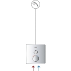 Внешняя часть термостата для душа GROHE Grohtherm SmartControl на 1 потребителя, белая луна (29153LS0)
