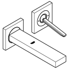 Внешняя часть смесителя для раковины GROHE Eurocube Joy на 2 отверстия (излив 170 мм), хром (19997000)