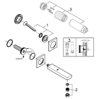 Внешняя часть смесителя для раковины GROHE Eurocube Joy на 2 отверстия (излив 170 мм), хром (19997000)