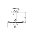 Верхний душ GROHE Rainshower Mono 310 Cube, 9,5 л/мин, 1 режим, 142 мм, темный графит матовый (26566AL0)