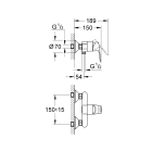 Смеситель для душа GROHE BauLoop, хром (23340000)