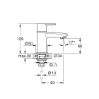 Кран для раковины GROHE Eurostyle Cosmopolitan, без функции смешивания, хром (23039002)