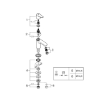 Кран для раковины GROHE Eurostyle Cosmopolitan, без функции смешивания, хром (23039002)