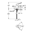Смеситель для раковины GROHE Euroeco Special безопасный, хром (32789000)